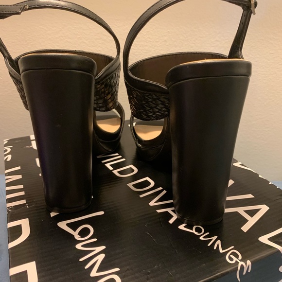 ❌SOLD🌺Wild Diva Lounge Morrin Black Slingback Sandal - Picture 5 of 8